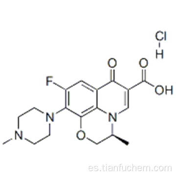 7H-Pyrido [1,2,3-de] -1,4-benzoxazine-6-carboxylicacid, 9-fluoro-2,3-dihydro-3-methyl-10- (4-methyl-1-piperazinyl) -7 -oxo, clorhidrato (1: 1), (57191760,3S) - CAS 177325-13-2